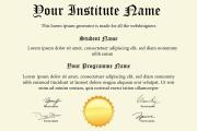 I will create professional diploma, award and completion certificate 8 - kwork.com