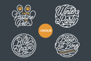 I will create unique typography and calligraphy logo 9 - kwork.com