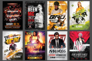 I will design dj, hip hop concert nightclub party , event flyer 12 - kwork.com