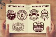 I will make retro vintage logo, design vintage logo with a hand drawn 8 - kwork.com