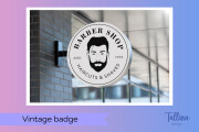 Retro badge logo design 14 - kwork.com