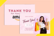 I will design amazon thank you card, product insert card 13 - kwork.com