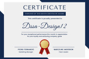 I Will Custom Premium Certificate Design 8 - kwork.com