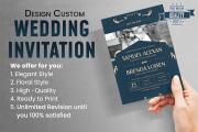 Design Exclusive Wedding and Anniversary Invitation Card 12 - kwork.com