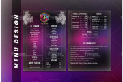 I will design double sided menu for your restaurants With Free qr code 9 - kwork.com