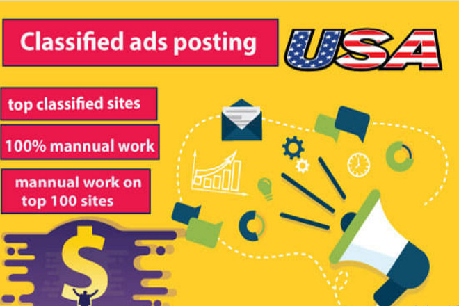 I Will Post Your Ads On Top Usa Classified Ad Posting Sites For 10